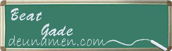 Beat Gade Visitenkarte
